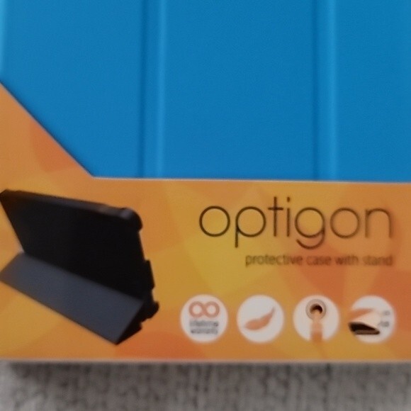 Amazon Kindle Fire HD 7 Optigon Protective Case with Stand Teal Blue - Picture 3 of 5